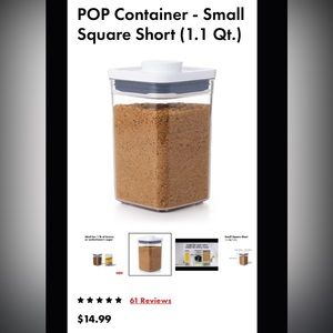 oxo 1.1 qt containers (x2)